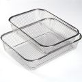 M.sale Rectangular Colander Square Colander Coarse Wire Mesh Colander Strainer Sink Drain Wash Basket. 