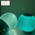 Acrylic crystal ball rechargeable table lamp, round atmosphere night light bar living room, bedroom, bedside, three color LED lamps. 