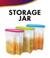 6Pcs 1.5kg Transparent Storage Jars Set Plastic Kitchen Portion Storage Boxes, High-Quality Separate Containers. 
