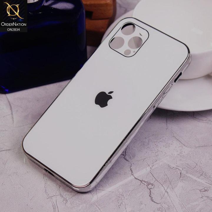 iPhone 12 Pro Max Cover - White - New Glossy Shine Soft Borders Back Case