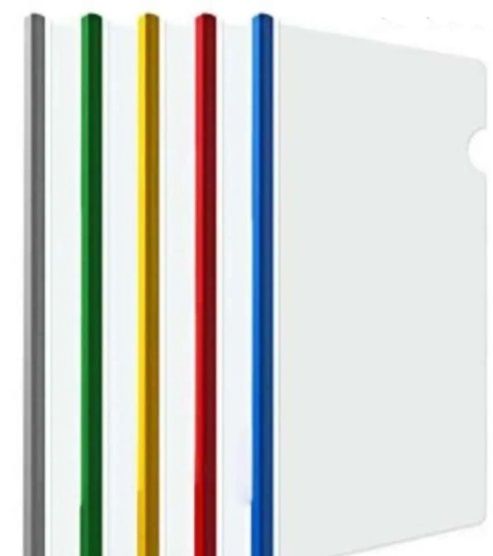 Assignment File, Stick Bar File, A4, Transparent, PVC Plastic, Report Cover.