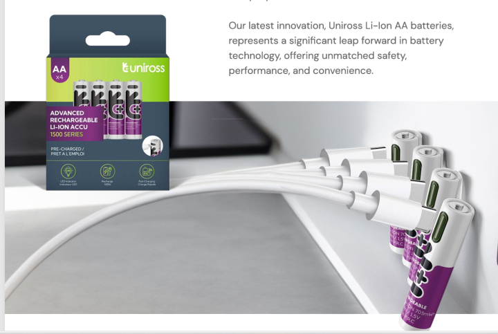 Uniross%20USB-C%20AA%201.5V%202400%20mWh%20/%201500%20mAh%20Rechargeable%20Battery%20(Pack%204)%20-%20Image%209
