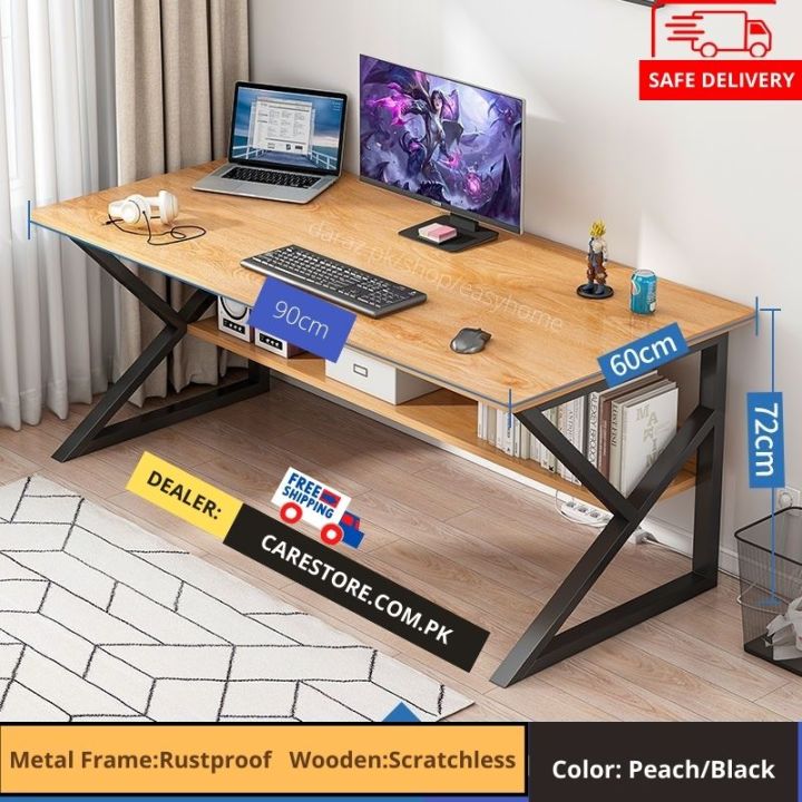  Computer Desk| Study table|Home Office Furniture|Gaming Desk with 25mm Strong Metal Wood Structure