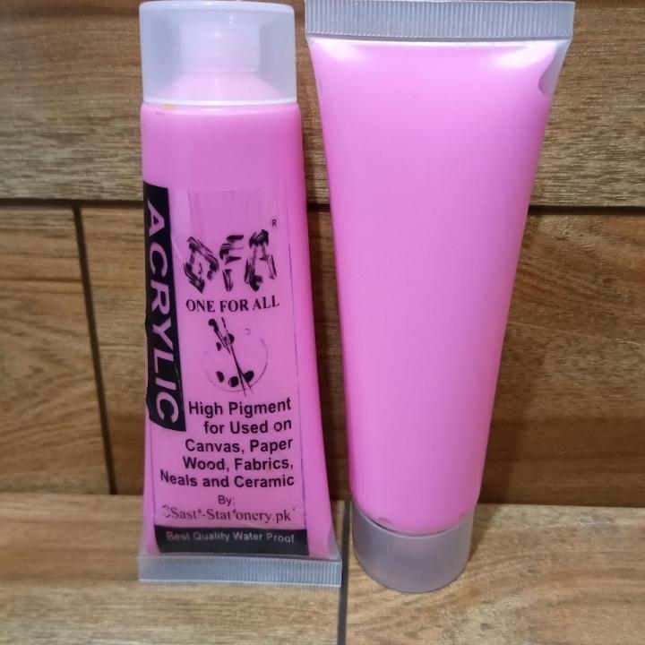 Acrylic Color 85 Gm - 60 ML/ Pink / Acrylic Color / Acrylic Paint /  Big Tube / Acrylic Color Art # SS-AC85Gm-60ML - Pink