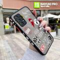 chenyyka For Samsung A52 4G Case Fashion Tide Brand Cool Men Pattern Thin Side Square Edge New Design Shockproof Frosted Transparent Hard Phone Cases Silicone Casing Full Cover Camera Protection Softcase Boy. 