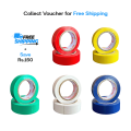 Pack of 2 - Royal PVC Tape - 10 Yard Self Adhesive Tape in Unique Colors Yellow, Red, Green, Blue, White - Perfect for Cricket Ball and Electric use. 