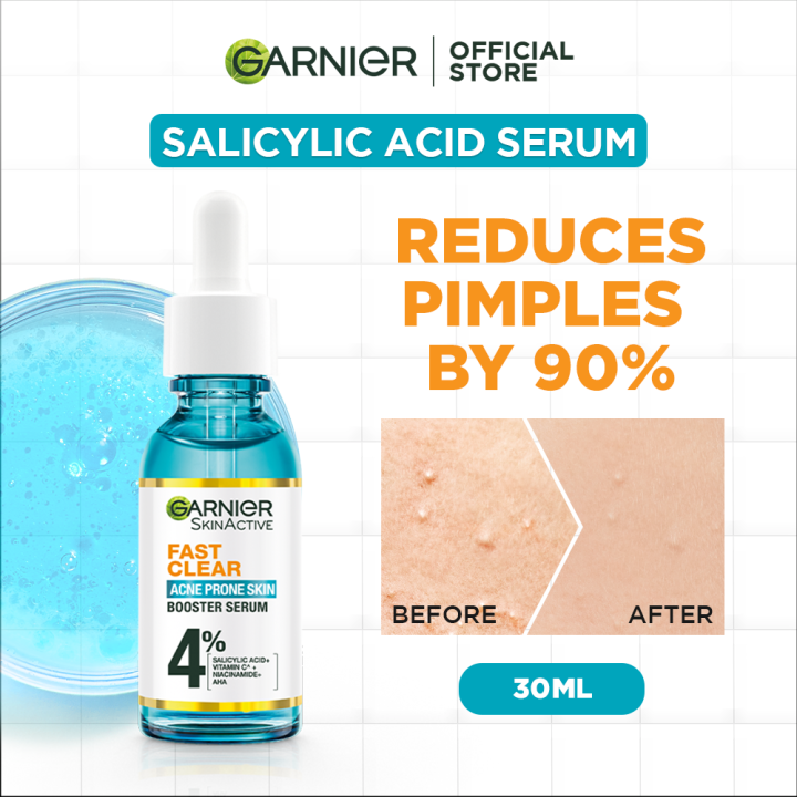 Garnier Skin Active Fast Clear Booster Face Serum, For Acne Prone Skin, With Salicylic Acid, 30ml