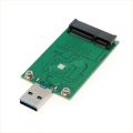 Mini USB 3.0 to PCIE mSATA External SSD PCBA Conveter Adapter Card. 