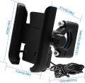 Bike Metal Phone Holder & 5v-2A Mobile Charging Port Universal Motorcycle Bicycle Phone Holder Handlebar Stand Mount Bracket Mount Phone Holder For All Phone. 