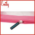 TRANSPARENT PENCIL POUCH WITH ZIPPER AND PARTITION. 
