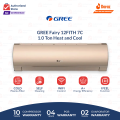 GREE Split AC 1 TON Inverter Fairy Series - Model 12FITH7C/7G - Heat & Cool (Wi-Fi) Air Conditioner with 10 Years Compressor Warranty. 