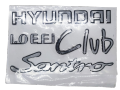 Pack of 1 HYUNDAI SANTRO CLUB EFI I.O MONOGRAM Set EMBLEM. 