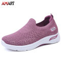 women\'s casual mom shoes flying knitted socks shoes soft sole sneakers. 