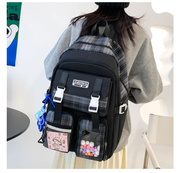 HLNB%20Cute%20Backpack%205%20pcs%20Set%20Aesthetic%20Backpack%20Kawaii%20Backpack%20Large%20Capacity%20Casual%20Travel%20Mochilas%20Daypacks%20-%20Image%203