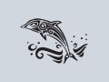 TRIBAL DOLPHIN Wall Sticker | Dolphin Art Vinyl For Decor | Different Sizes Available | The Decoriya City. 