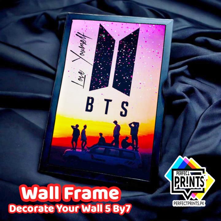 Bts Team And Logo Design Classic Bts Decorating Your Wall Frame | Daraz.pk