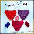 BIN-B Pack of 2 & 4 Underwear Panties for Girls Women| Soft Cotton Silk Panties for Girls| Black-Skin Color. 