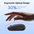 Baseus F01B Silent Wireless Mouse, Tri-Mode Bluetooth Mouse with 1600 Dpi Compatible with PC, Mac, Laptop, Tablets. 