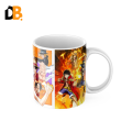 DEBOSS | One Piece Anime Coffee Mug | Monkey D. Luffy- Ace- Sabo | Anime Mugs | 11OZ Premium Ceramic Mug Multi-Character Anime Design | Coffee or Tea Cup (Printed).. 