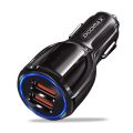 Car USB Charger Quick Charge 3.0 QC 3.0 2.0 Fast Charging Adapter Dual USB Car-Charger For All Mobiles Black. 