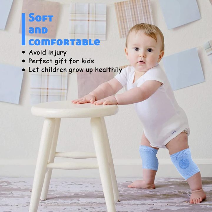 Baby Knee Protectors – Soft Elastic Knee Pads for Crawling Infants – Non-Slip Cotton Kneecaps – Protects Baby’s Knees from Scratches & Bruises