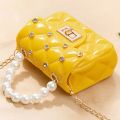 Fancy Mini Jelly Cross Body Bag for Girls With Metal Golden Strap Girls PVC Crossbody Coin Purse Mini Hand Bag for Girls. 