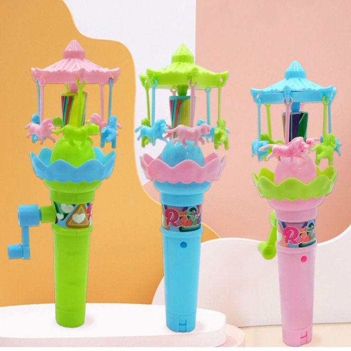 Boys Girls LED Lights Hand Cranked Rotating Toy Interactive Glowing ...