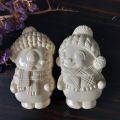 Fondant Mould Mold Silicone Christmas Soap Molds Clay Resin Gypsum Chocolate TS0097/8 PRZY Silicone Boy And Girl Snowman Baby. 