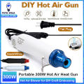 300W Hot Air Heat Gun - Mini Portable Electric Power Tool Sealer, Heavy Duty 220V Hot Air Blower for DIY Craft Embossing, Shrink Wrapping, Drying Paint (US Plug). 