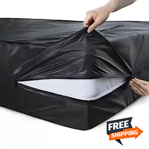 Zipper Waterproof Mattress Cover Bed Bug Proof | Choose Size From Options - 100% All Sides Waterproof Mattress Protector All Sizes Available - 6 Sided Waterproof Safety