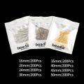 【200+pcs】 Flat Head Pins 16 20 30 35 40 45 50 mm Headpins For Jewelry Findings Making DIY Supplies. 