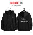 NEW TRENDY WINTER COLLECTION JAGUAR PRINTED BLACK ZIPPER HODDIE FOR MENS. 