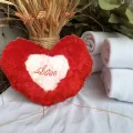 Elegant Rose Heart-Shaped Pillows for bathroom Decor - Soft Chenille Fabric, Unisex, New for gift. 