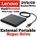 External USB DVD / CD ROM/ Writer/ SUPER DRIVE With 1.8 Meter Long Cable. 