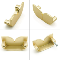 2Piece Brushed Gold Cabinet Pulls Half Moon Flowers Drawer Pulls Zinc Alloy Handles for Dresser Kitchen Cupboard 79mm. 