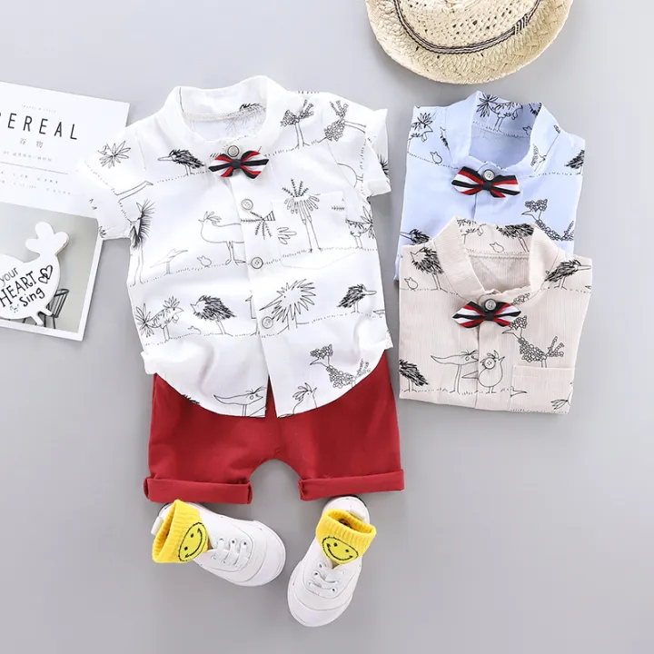 Baby%20Boys%20Summer%20Outfits%20Set%20Gentleman%20Button-Down%20Short%20Sleeve%20Shirt%20+%20Solid%20Shorts%20Pants%20-%20Image%204