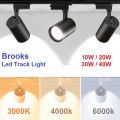 Versatile Aluminum Track Light and Patti: 1-Meter Length, 10W-40W, 220V, White/Black, 6000k-4000k-3000k Options. Ideal for Boutiques, Superstores, Marketplaces, Showroom Displays.. 