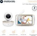 Motorola Baby Monitor - VM50G Video Baby Monitor with Camera, 1000ft Range 2.4 GHz Wireless 5" Screen, 2-Way Audio, Remote Pan, Tilt, Zoom, Room Temperature Sensor, Lullabies, Night Vision 1 Camera. 