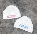 Personalised Baby Hat With Any Name in Almost Any Colour, Custom Embroidered Gift Monogram Baby Beanie Infant Hat. 