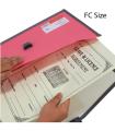 TRANBO Plastic Expanding Bag File Folder with 13 Section Pockets, FC Size, Pink. 