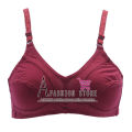 A.Fashion Pack of 02 Soft Cotton Jersey Hosiery Fabric Bra For Girls - Brazier Brassier Undergarments for Women Multi Color - Ladies Under garments. 