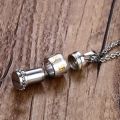 Vnox Cool Rotatable Mantra Necklaces & Pendants Stainless Steel Prayer Necklace Men Jewelry Free Chain 20". 