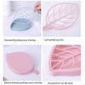Soap Dish Draining Tray Soap Dish For Shower Kitchen Dispenser Portable Soap Rack Leaf Shaped. 