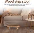 Vintage Wood Step Stool,Adult Wooden Step Stool, Foot Rest Stool Under Desk,Vintage Step Stool Get Up Bedroom Bathroom Living Room For Adults Kids,Good Price. 