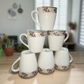 cups for tea pack of 6, Cups for Tea, Cusp 6 Pcs Set, Cup, Cups, Mugs, Mugs for Coffee, Tea Set, Tea Cup, Tea Cups Set of 6, Ceramic Mug, Ceramic Cups | Stylish Cups and Mugs for Coffee & Tea | Durable Ceramic Cup Set for Home, Kitchen & Gifting (200ml). 