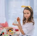 Paint Your Own Tea Set for Kids, Decorate Your Own Craft Set Of Porcelain Dishes, Includes Paint Pots and Paint Brush. 