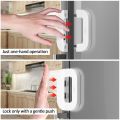 Child Safety Fridge Door Lock for Kids & Babies – Strong Adhesive Refrigerator Lock, Double Press Opening, Baby Proof Home Protection. 