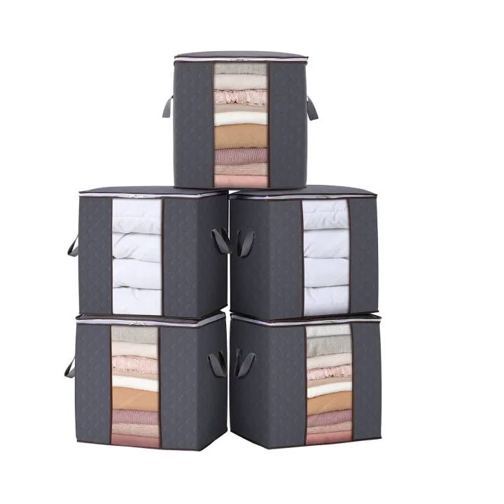Pack%20of%205%20-%20Improved%20Quality%20LARGE%20Storage%20Bags%20Organizers%20Portable%20Bamboo%20Clothes%20Blanket%20Large%20Folding%20Bag%20non%20woven%20Storage%20Boxes%20topsky%20DOUBLE%20ZIPPER%20Organizer%20on%20sale%20-%20Image%204