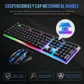 AOC KM100 Cool Backlit Keyboard and Mouse Combo Ergonomic Waterproof Keyboard Color Backlight for Computer PC Laptop  Extra 2% Off. 