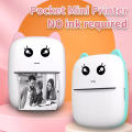 Portable thermal printer mini cat print photo pocket thermal label printer 58mm printing wireless Bluetooth Android iOS printers. 